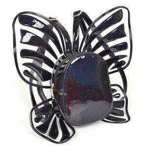 BNWT Brand New Iconic Shiny Butterfly Backpack - Black